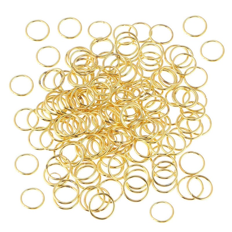 XMHF 50pcs 1-inch Book Rings, Metal Loose Leaf Binder Ring Clips for Notebook Diary Photo Album DIY Planner Golden - Image 1